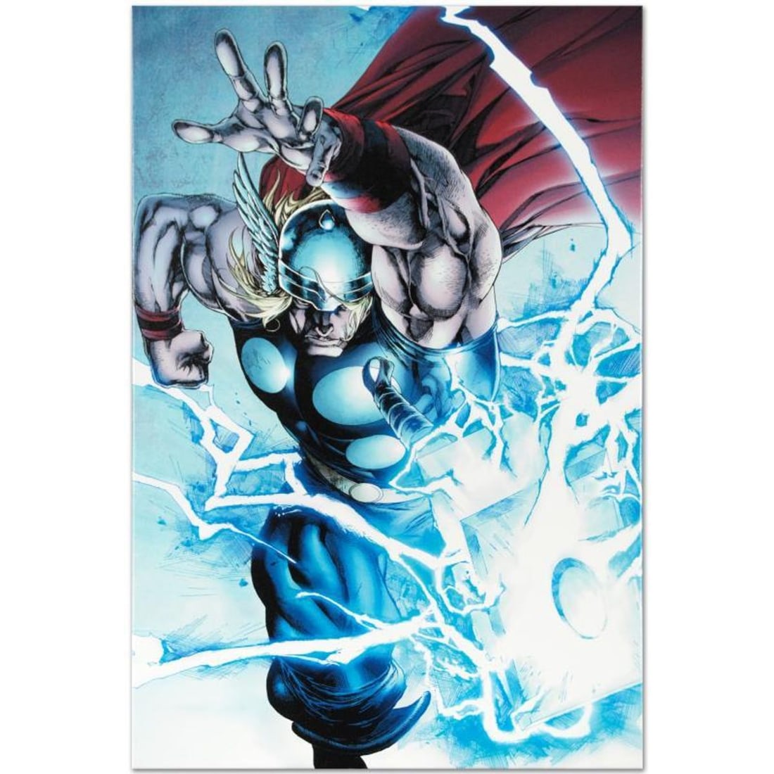 Marvel Comics "Marvel Adventures Super Heroes #19" Numbered Limited Edition Giclee on Canvas by: A piece of comic book history, this limited edition, from original art by Stephen Segovia, depicts a heroic Thor. Stephen Segovia is a comic book artist, illustrator, graphic and concept designs artis