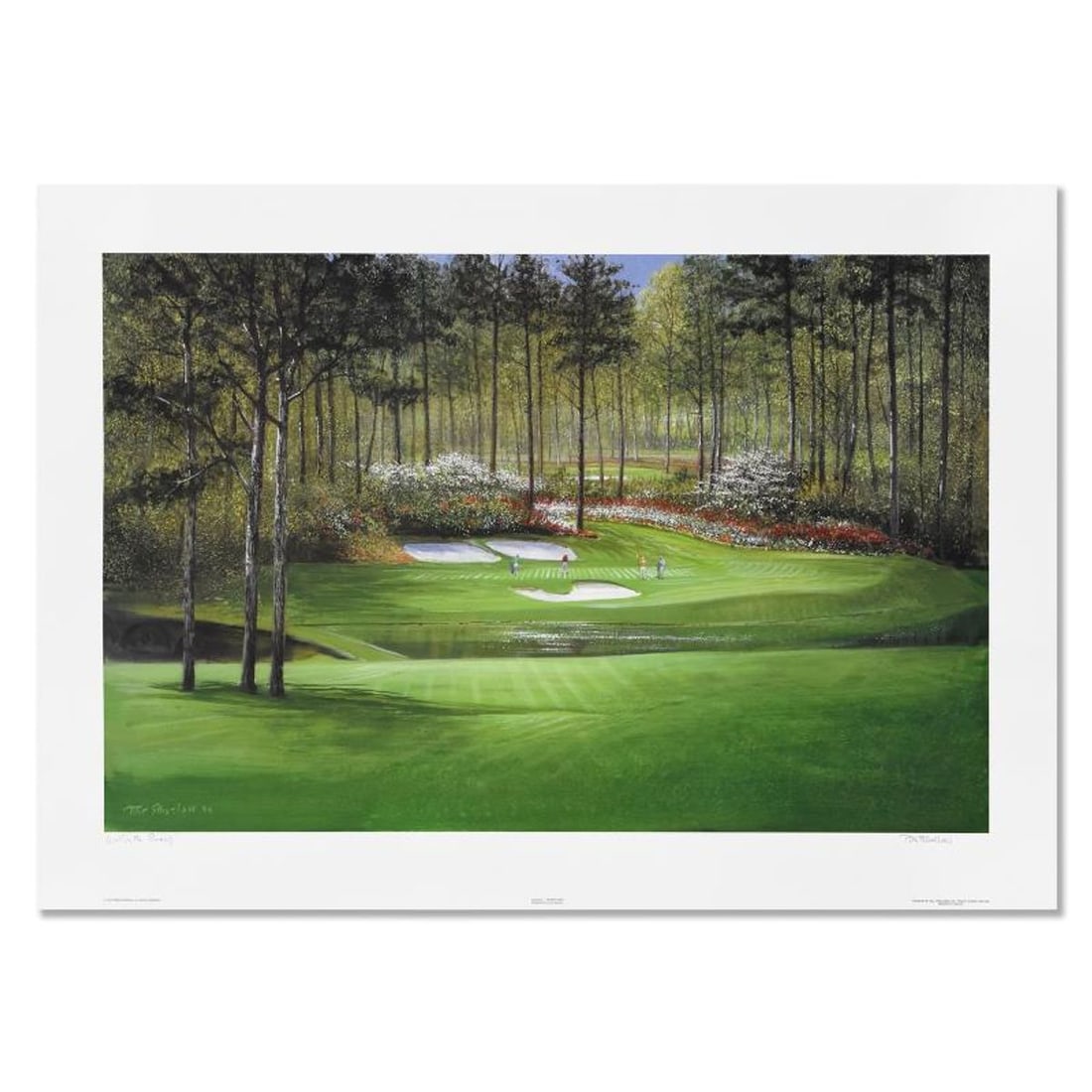 Peter Ellenshaw (1913-2007), "Augusta - Twelfth Hole" Limited Edition Lithograph, Numbered and Hand: Augusta - Twelfth Hole is a limited edition lithograph on paper by Peter Ellenshaw (1913-2007), numbered and hand signed by the artist. Includes Letter of Authenticity. Measures approx. 37.5" x 25.5" 