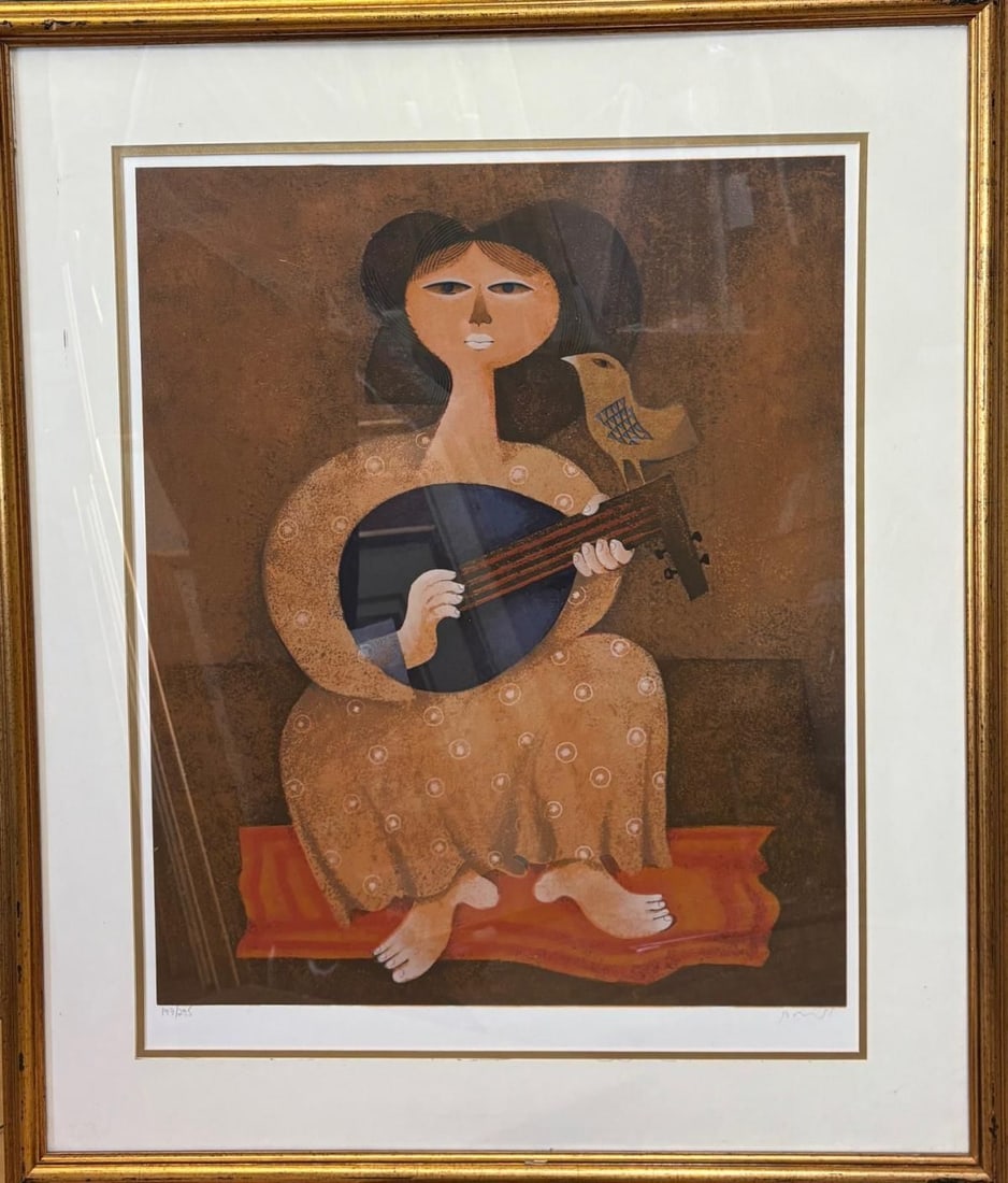 Sammy Briss- Serigraph on paper: Artist: Sammy Briss. Medium: Serigraph on paper . Measures approx. 20" x 30" (framed). Signature: Hand Signed and numbered. Reference#: 33525.