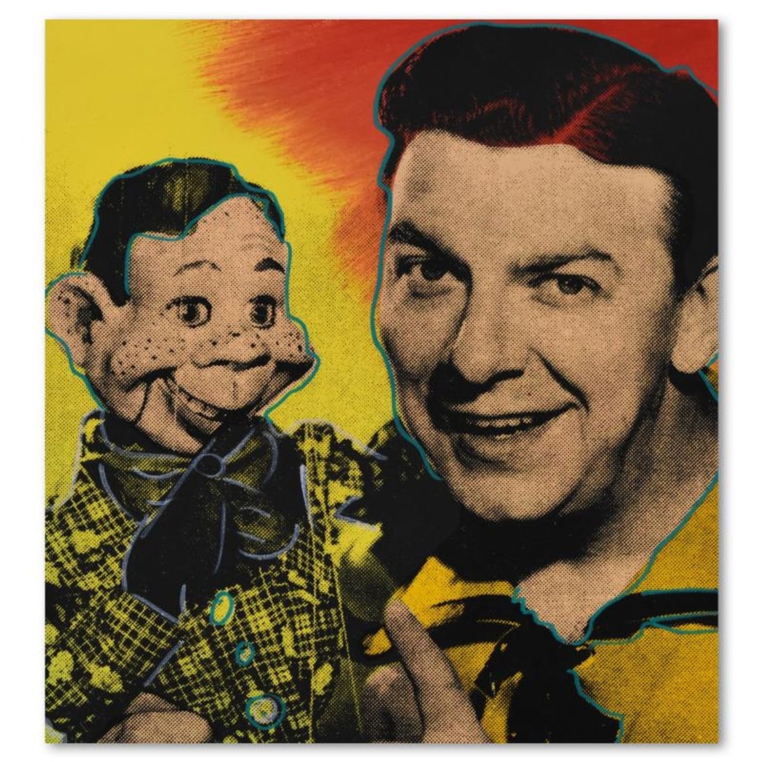 Steve Kaufman (1960-2010), "Howdy Doody" Hand Painted, Hand Pulled Limited Edition Silkscreen on (1 of 2)