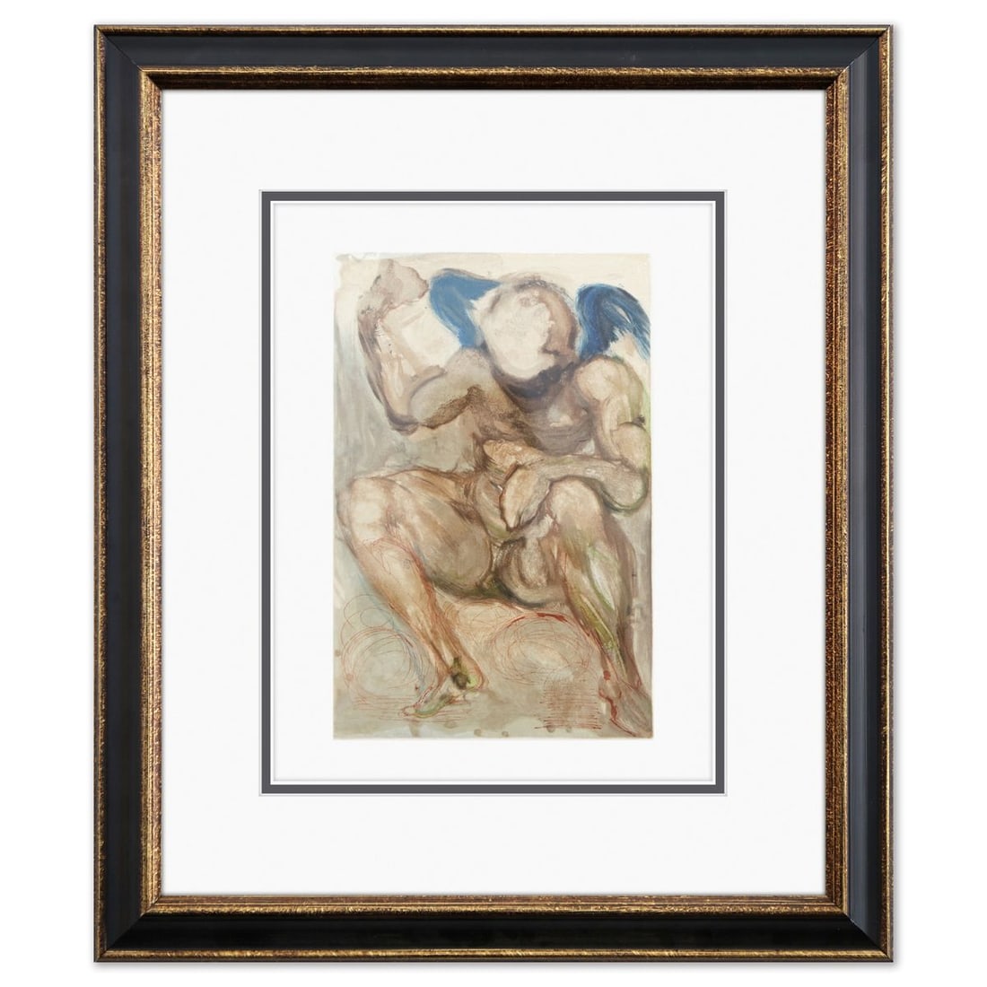 Salvador Dali- Original Color Woodcut on B.F.K. Rives Paper "Purgatory 15": Artist: Salvador Dali. Medium: Original Color Woodcut on B.F.K. Rives Paper. Title: Purgatory 15. Size: 13" x 10". Measures approx. 19.5" x 16.5" (framed). Certificate of Authenticity: Is included. Ad