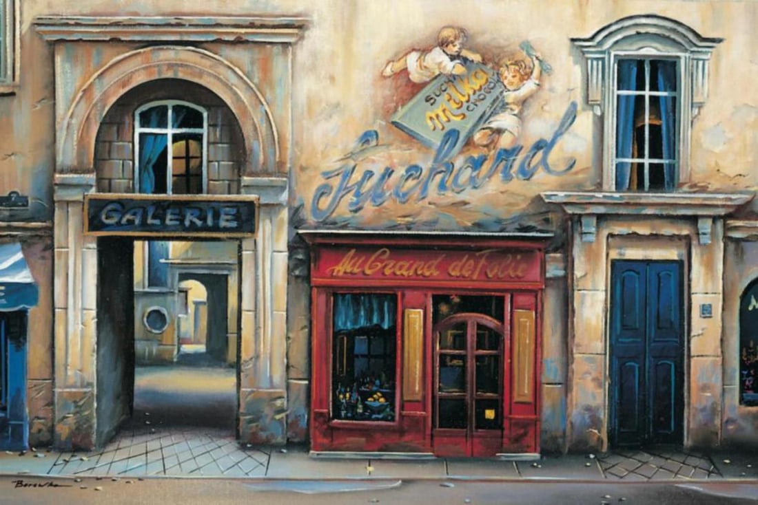 Alexander Borewko- Original Giclee on Canvas "Galerie": Artist: Alexander Borewko. Medium: Original Giclee on Canvas. Title: Galerie. Size: 24" x 36". Signature: Hand Signed by the Artist. Certificate of Authenticity: From the publisher. Reference#: 20938.