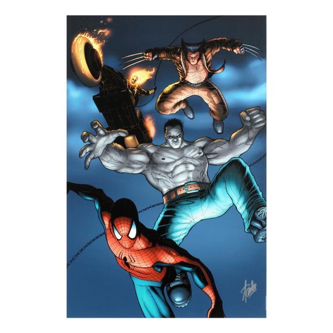 Stan Lee Signed, Marvel Comics AP Limited Edition Canvas "Fear Itself: Fearsome Four #2" with: Fear Itself: Fearsome Four #2 is a limited edition giclee on canvas with art by Simon Bisley". Officially licensed by Marvel, this piece is from an AP edition and hand signed by creative legend Stan L