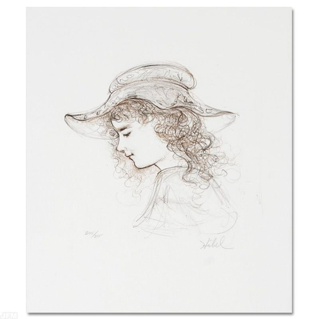 Hibel (1917-2014), "Elisabet" Limited Edition Lithograph, Numbered and Hand Signed with Certificate: Elisabet is a limited edition lithograph on paper, numbered and hand signed by Hibel (1917-2014). Includes Certificate of Authenticity! Measures approx. 10" x 16" (with border), 7.5" x 8" (image). Ref