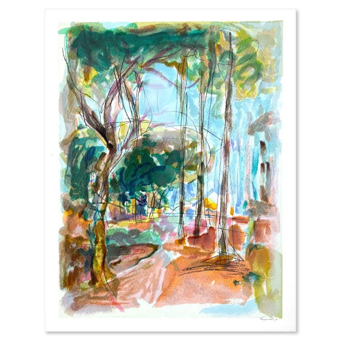 Yehoshua Front, Limited Edition Serigraph, Hand Signed and Numbered with Letter of Authenticity.: This is a limited edition serigraph on paper by Yehoshua Front. The piece comes hand signed by the artist, numbered, and with a letter of authenticity. Measures approximately 11.5" x 16". Reference#: 