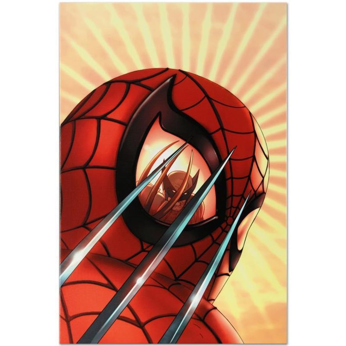 Marvel Comics "Marvel Age Team Up #2" Numbered Limited Edition Giclee on Canvas by Scott Kolins with: A piece of comic book history, this limited edition, from original art by Scott Kolins, depicts the heroic Spider-Man and Wolverine. Kolins' interest in drawing and comics began when he was around 10 