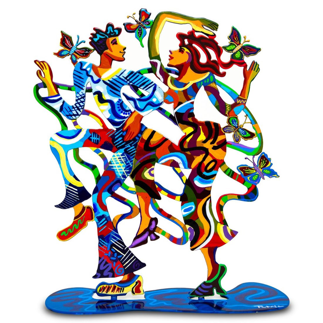 Patricia Govezensky- Original Free Standing Sculpture "Dance of the Butterflies": Artist: Patricia Govezensky. Medium: Original Free Standing Sculpture. Title: Dance of the Butterflies. Size: 12" x 10". Signature: Hand Signed by the artist. Certificate of Authenticity: Is
