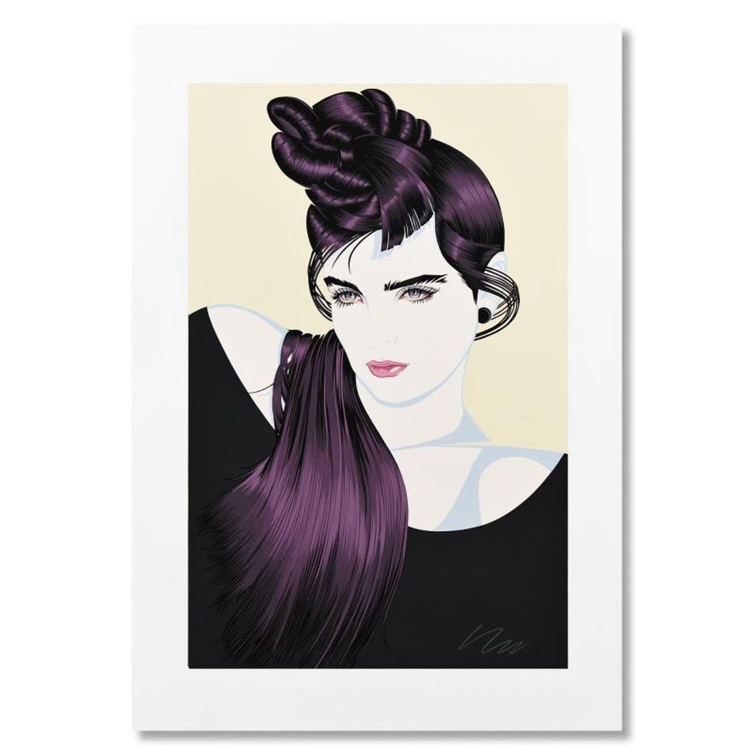 Robert Blue (1946-1998), "Ashley" Limited Edition Serigraph, Numbered and Hand Signed with Letter of: Ashley is a limited edition serigraph on paper by Robert Blue (1946-1998), numbered and hand signed by the artist. Includes Letter of Authenticity. Measures approx. 24" x 33.5" (border), 18" x 28" (im