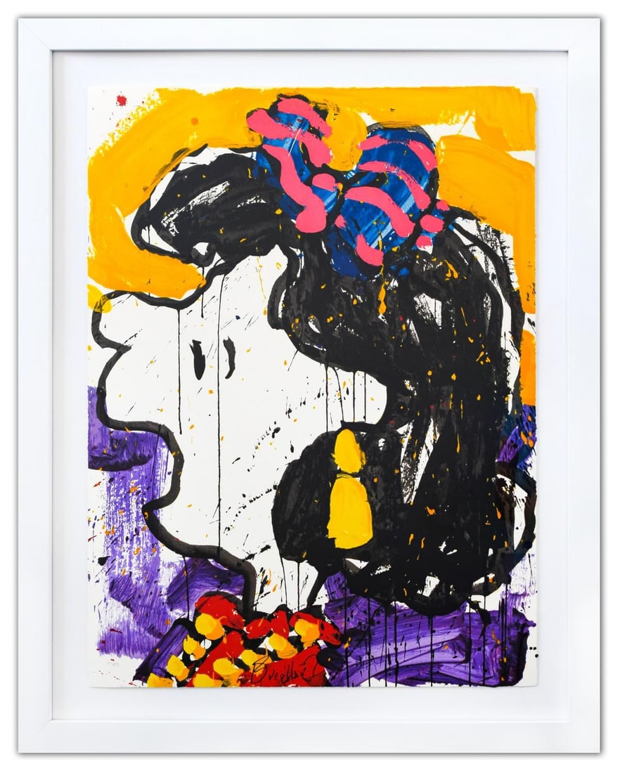 Tom Everhart- Hand Pulled Original Lithograph "Glam Slam": Artist: Tom Everhart. Medium: Hand Pulled Original Lithograph. Title: Glam Slam. Size: 30" x 22". Measures approx. 37" x 29" (framed). Signature: Hand Signed and Numbered by the artist. Certificate of