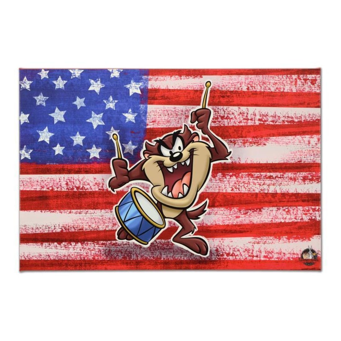 Looney Tunes, "Patriotic Series: Taz" Numbered Limited Edition on Canvas with COA. This piece comes: Patriotic Series: Taz is a limited edition giclee on gallery wrapped canvas by Looney Tunes. This piece comes from an edition of 250 and bears an imprint of Looney Tunes' official seal. Includes Certi