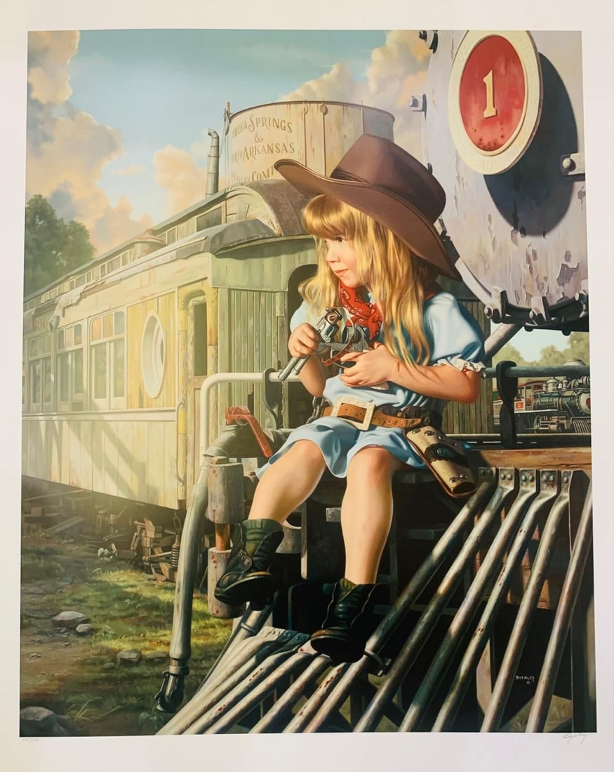 Bob Byerly- Lithograph on paper: Artist: Bob Byerly. Medium: Lithograph on paper. Size: 30" x 40". Signature: Signed and numbered. Reference#: 61299.