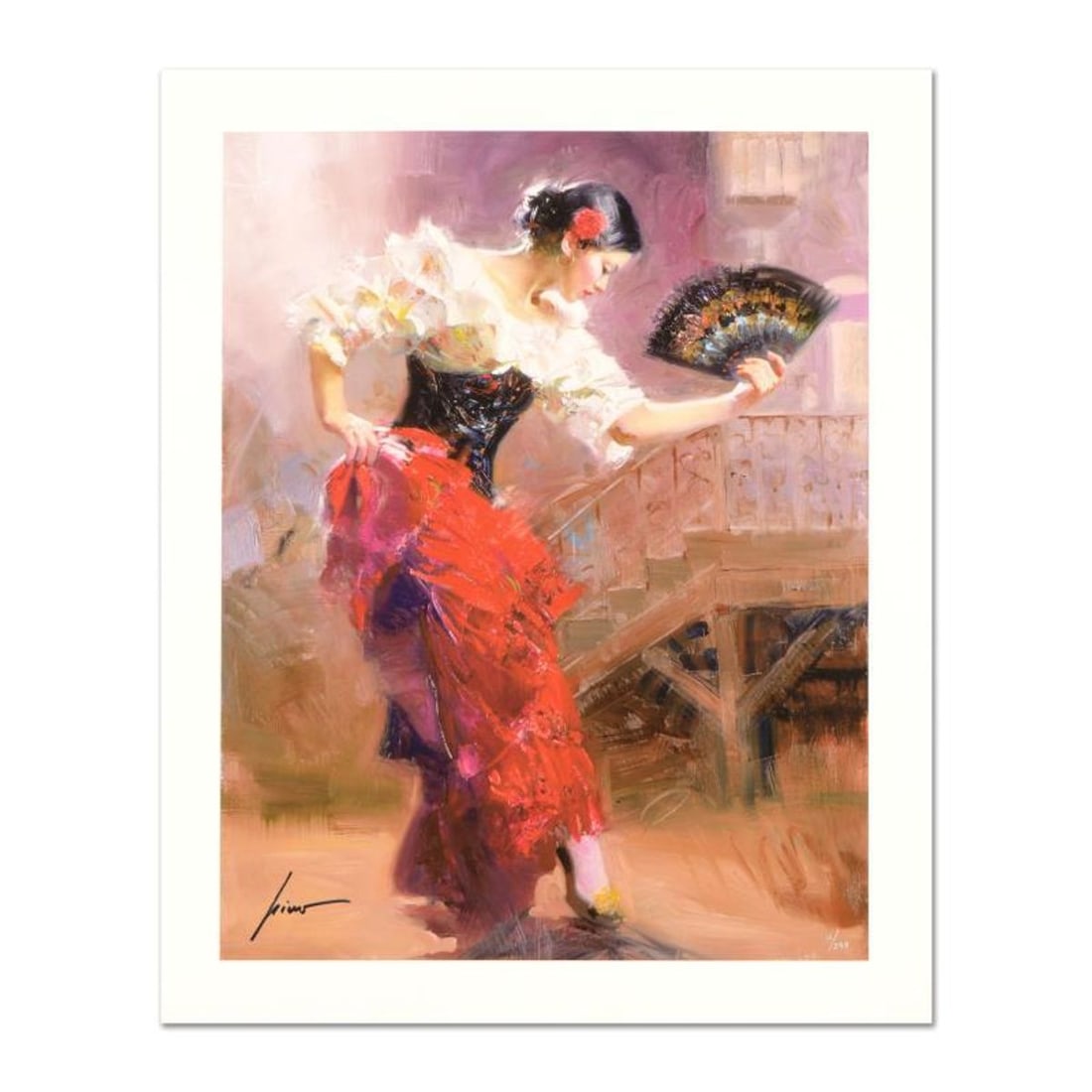 Pino (1939-2010), "Spanish Dancer" Hand Signed Limited Edition with Certificate of Authenticity. (1 of 1)