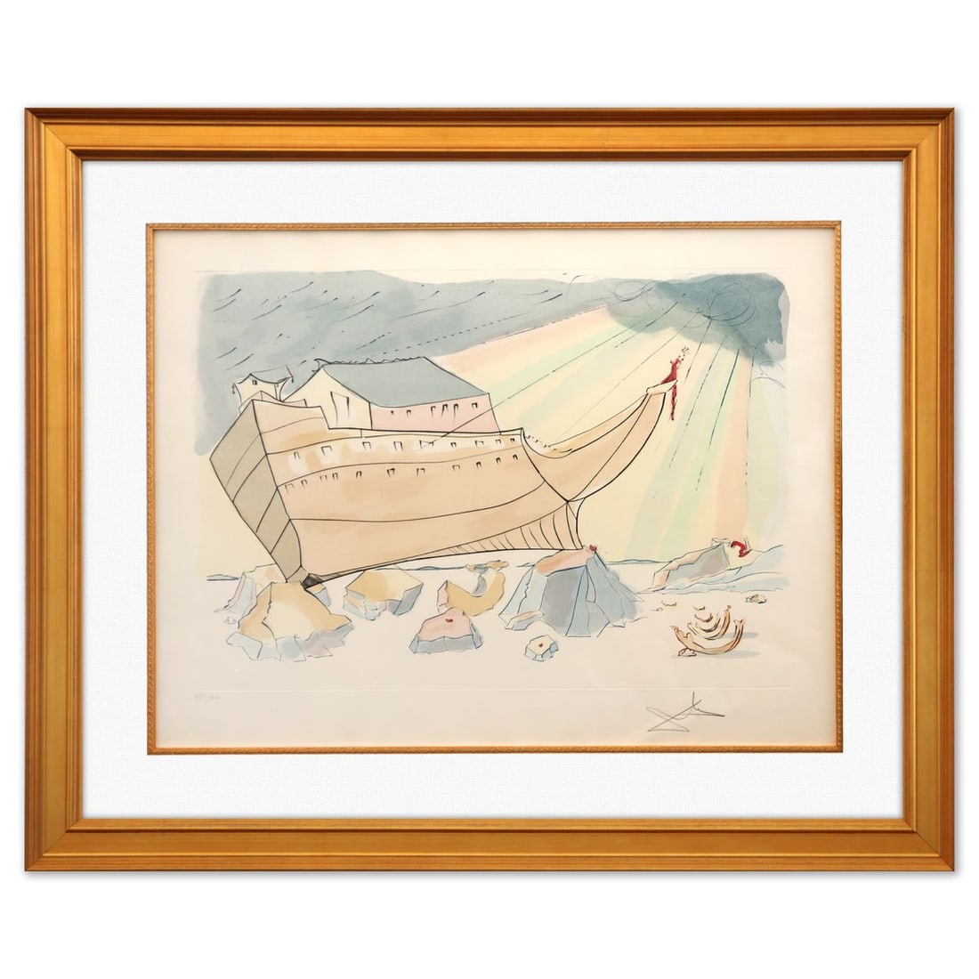 Salvador Dali- Original Lithograph "Noah's Ark" (1 of 2)