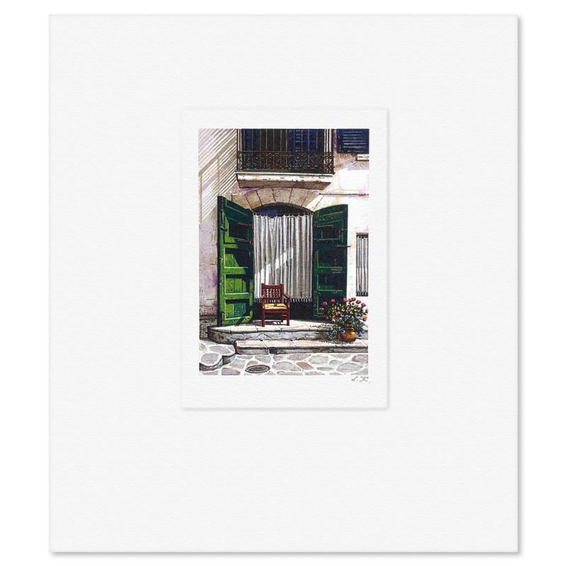 Liudmila Kondakova, "Cadaques" Limited Edition Lithograph, Numbered and Hand Signed with Letter of: Cadaques is a limited edition lithograph on paper by Liudmila Kondakova, hand signed by the artist. Includes Letter of Authenticity. Measures approx. 7" x 6" (border), 3" x 2" (image). Reference#: 912