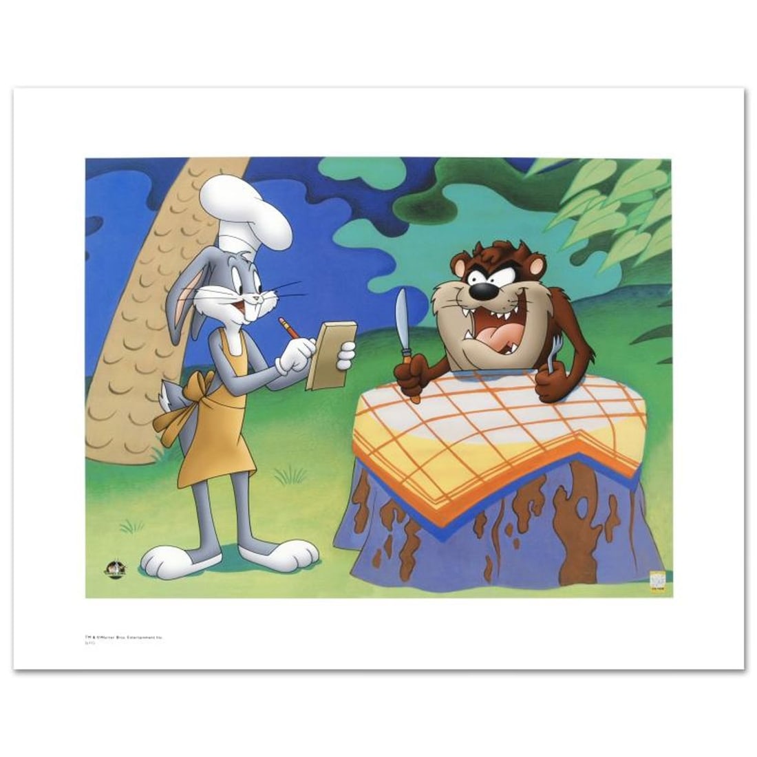 Suppertime Limited Edition Giclee from Warner Bros., Numbered with Hologram Seal and Certificate of: Suppertime is a limited edition giclee on paper from Warner Bros., numbered with hologram seal of Authenticity. Also, includes Certificate of Authenticity! Measures approx. 20" x 16" (with border), 16
