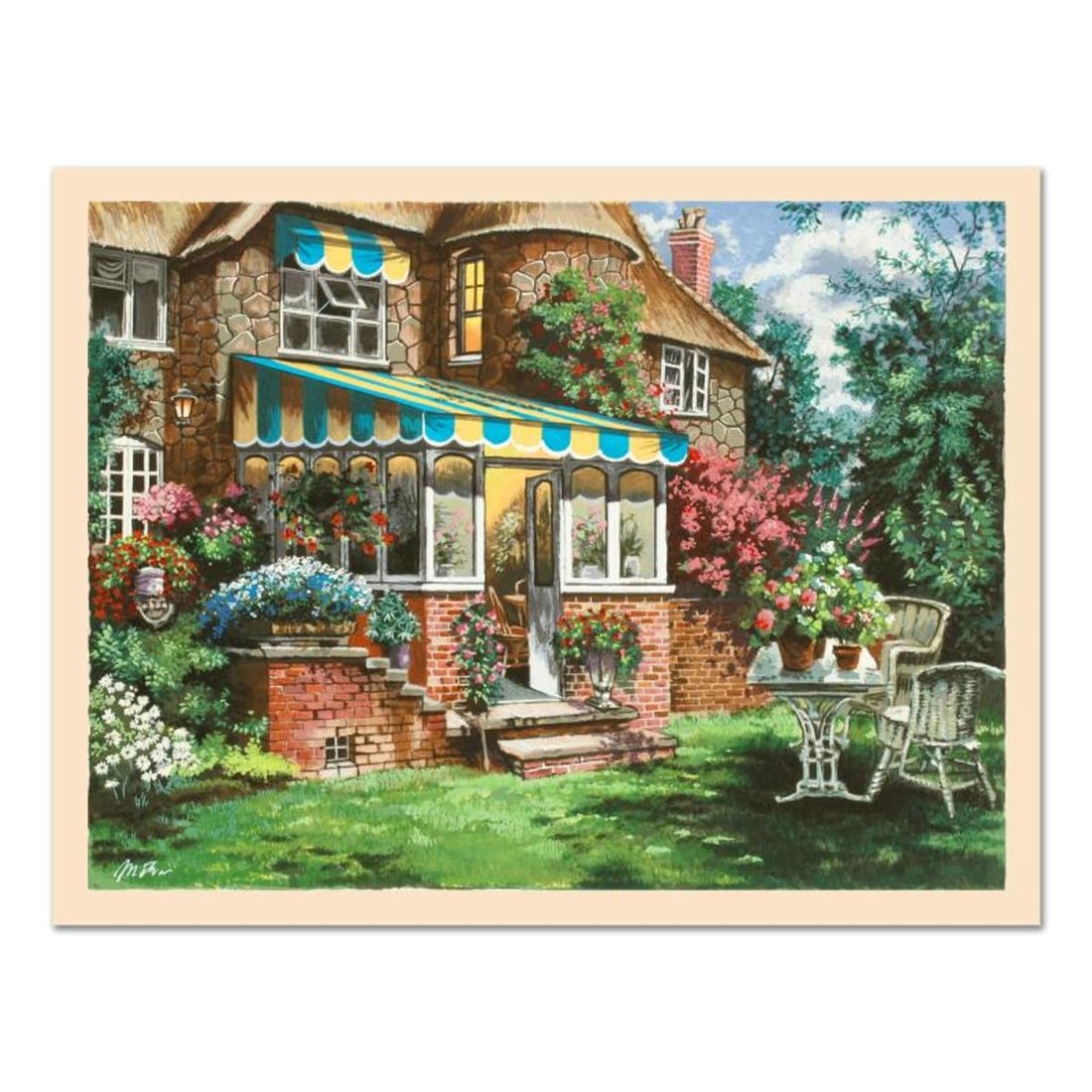 Anatoly Metlan, "Greenhouse" Limited Edition Serigraph, Numbered and Hand Signed with Certificate of: Greenhouse is a limited edition serigraph on paper by Anatoly Metlan, numbered and hand signed by the artist. Includes Certificate of Authenticity. Measures approx. 26" x 20" (with border), 24" x 18" 