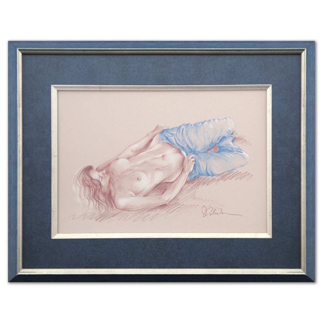 Jean Coladon- Colored pencil drawing on paper "Holy Jeans" (1 of 2)