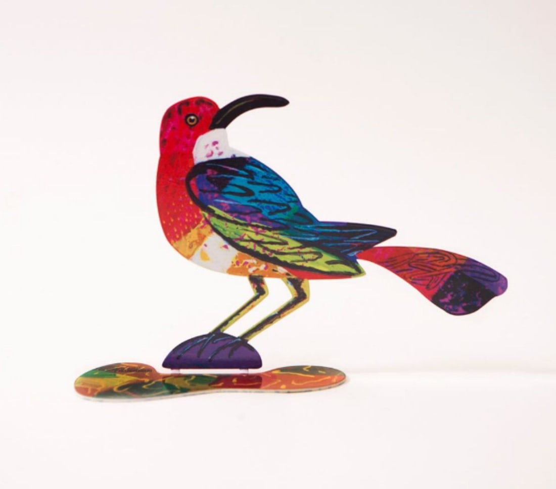 David Gerstein- Free Standing Sculpture "Friendly Bird": Artist: David Gerstein. Medium: Free Standing Sculpture. Title: Friendly Bird. Size: 6.5" x 9.8". Signature: Signed by the artist. Certificate of Authenticity: Is included. Additional: This piece is f