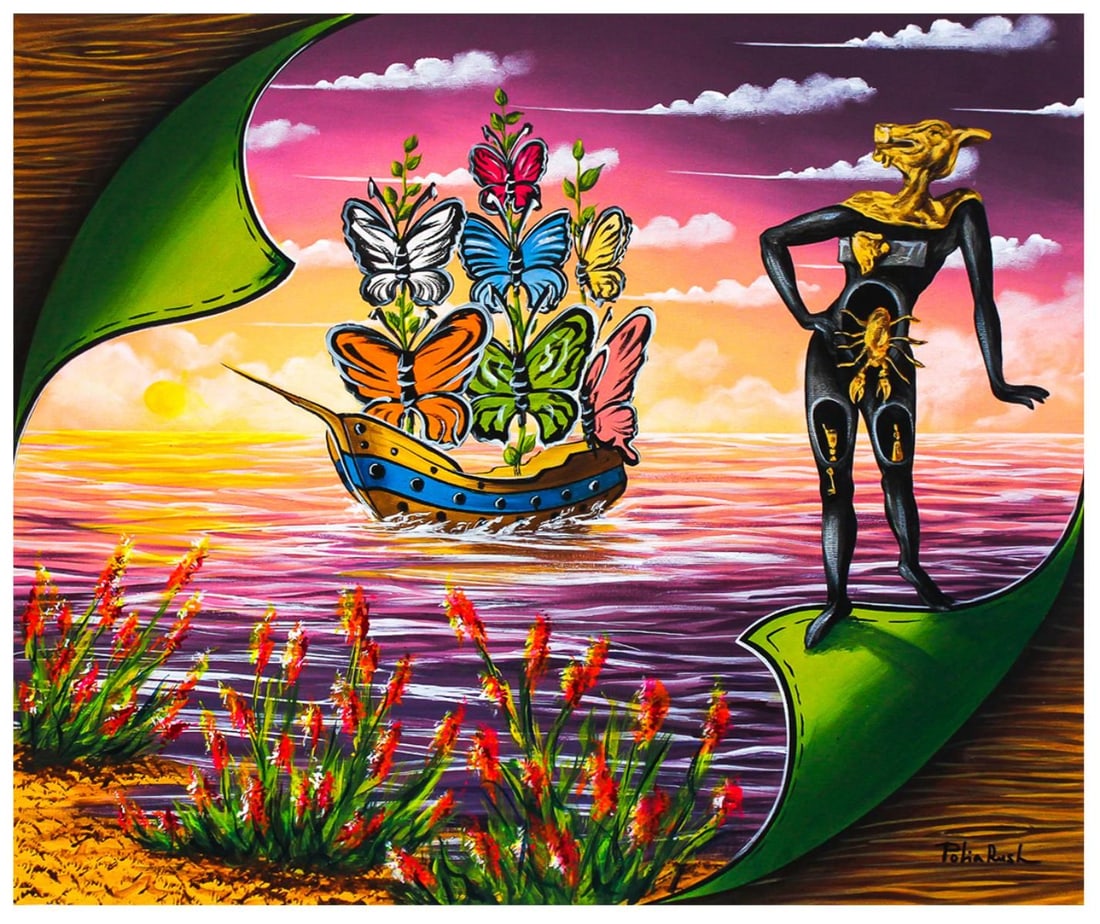 Eugene Poliarush- Original Oil on Canvas "The Island Guard": Artist: Eugene Poliarush. Medium: Original Oil on Canvas. Title: The Island Guard. Size: 20" x 24". Signature: Hand Signed by the artist. Certificate of Authenticity: From the publisher. Reference#: