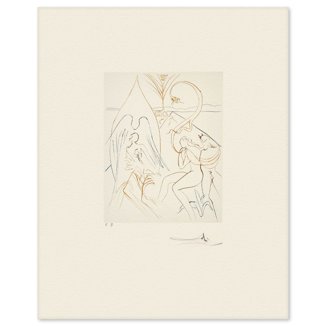 Salvador Dali- Etching "The Tree of Life": Artist: Salvador Dali. Medium: Etching. Title: The Tree of Life. Size: 22" x 18". Signature: Hand signed and numbered. Reference#: 74715.