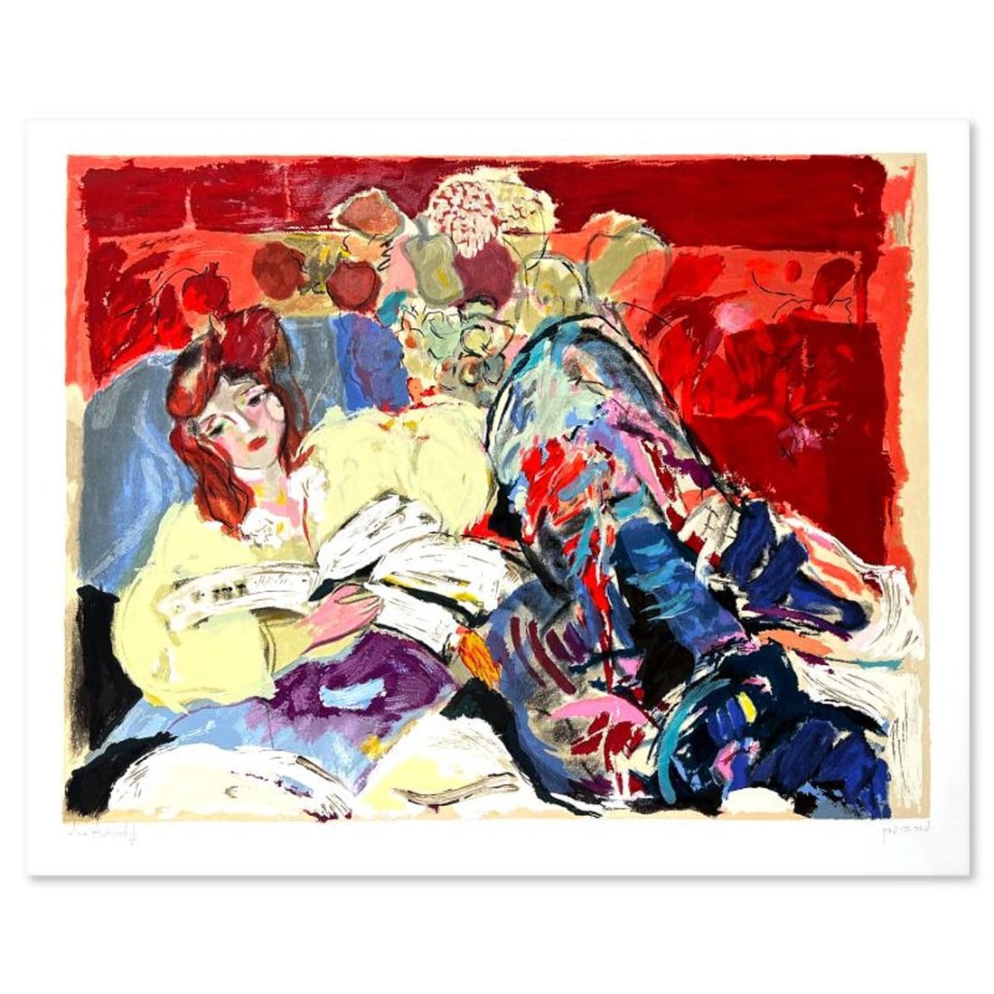 Lea Avizedek, Hand Signed, Numbered Limited Edition with Letter of Authenticity.: This is a limited edition on paper by Lea Avizedek. The piece comes hand signed by the artist, numbered, and with a letter of authenticity. Measures approximately 20.5" x 27". Reference#: 89755.