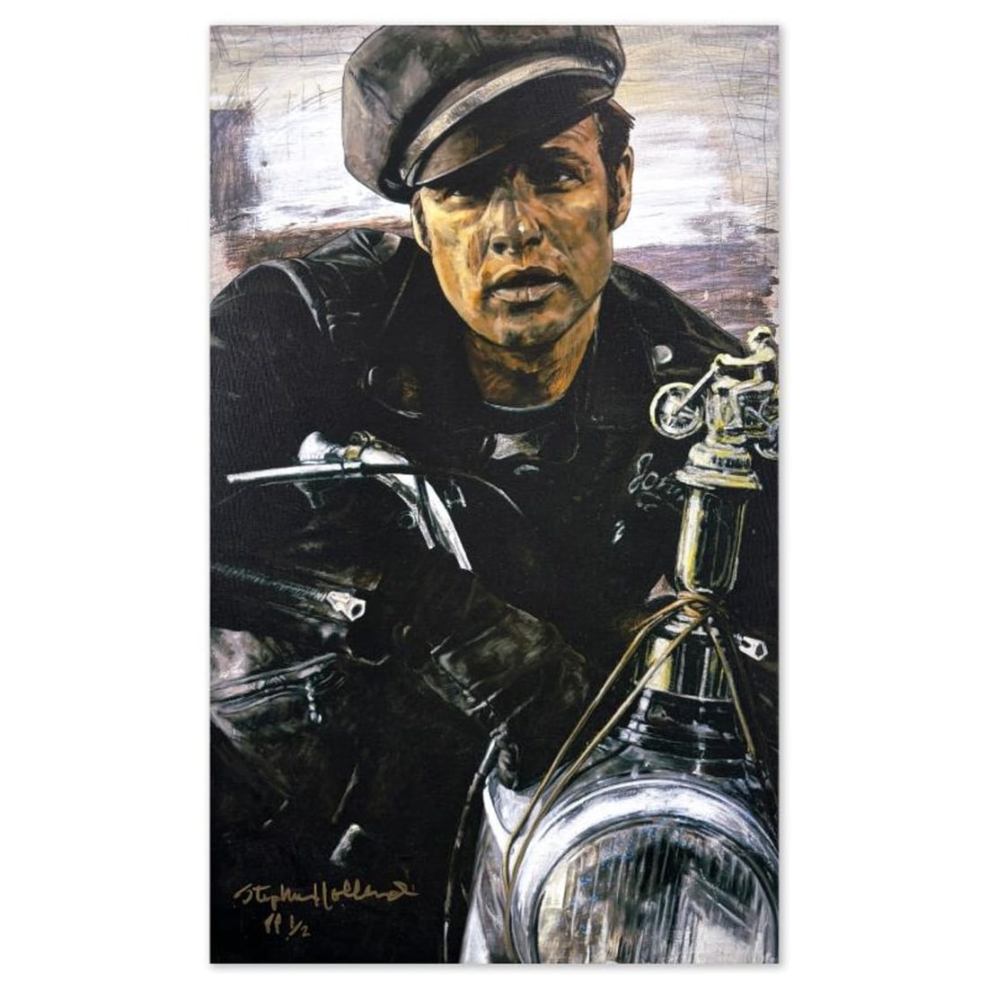 Stephen Holland, "Marlon Brando: Rebel" Limited Edition on Canvas, PP Numbered 1/2 and Hand Signed (1 of 3)
