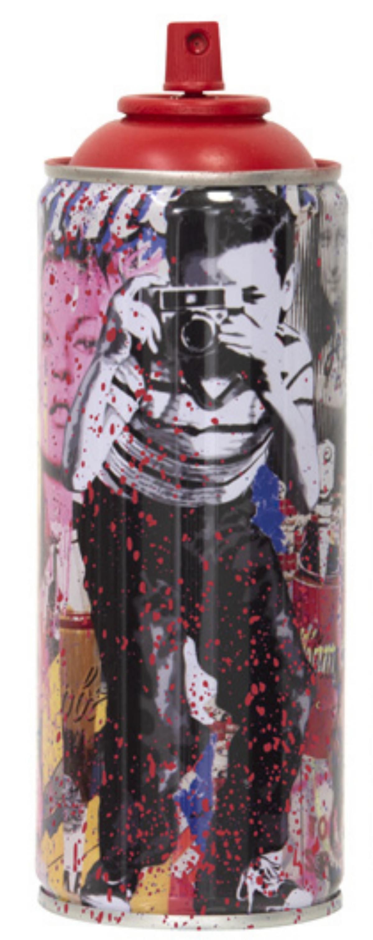 Mr. Brainwash- SPRAY CAN "SMILE (FULL), 2020": Artist: Mr. Brainwash. Medium: SPRAY CAN. Title: SMILE (FULL), 2020. Size: 7.5" x 2.5". Signature: Numbered and dated. Additional: Cans Include Case. Reference#: 14472.