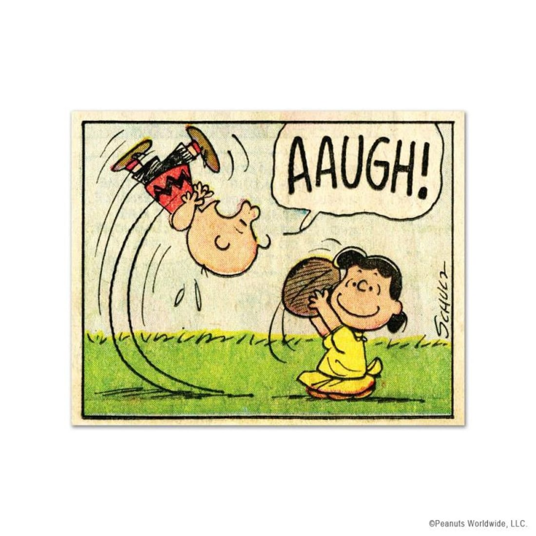 Peanuts, "AAUGH!" Hand Numbered Limited Edition Fine Art Print with Certificate of Authenticity.: A vibrant and striking edition portraying the simple yet emotive art of Charles. M. Schulz, creator of PEANUTS . You'll love the color, it really POPS in person! A celebration of the classic comic sty