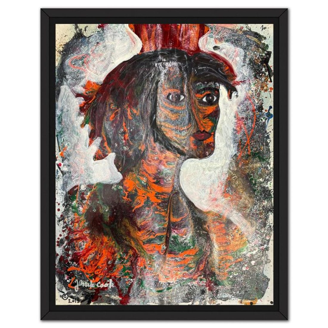 Jenik Cook, Framed Hand Signed Original Painting with Letter of Authenticity.: This is an original acrylic painting on paper by Jenik Cook. Hand signed by the artist, it includes Letter of Authenticity. This piece comes from the artist's personal collection. Measures