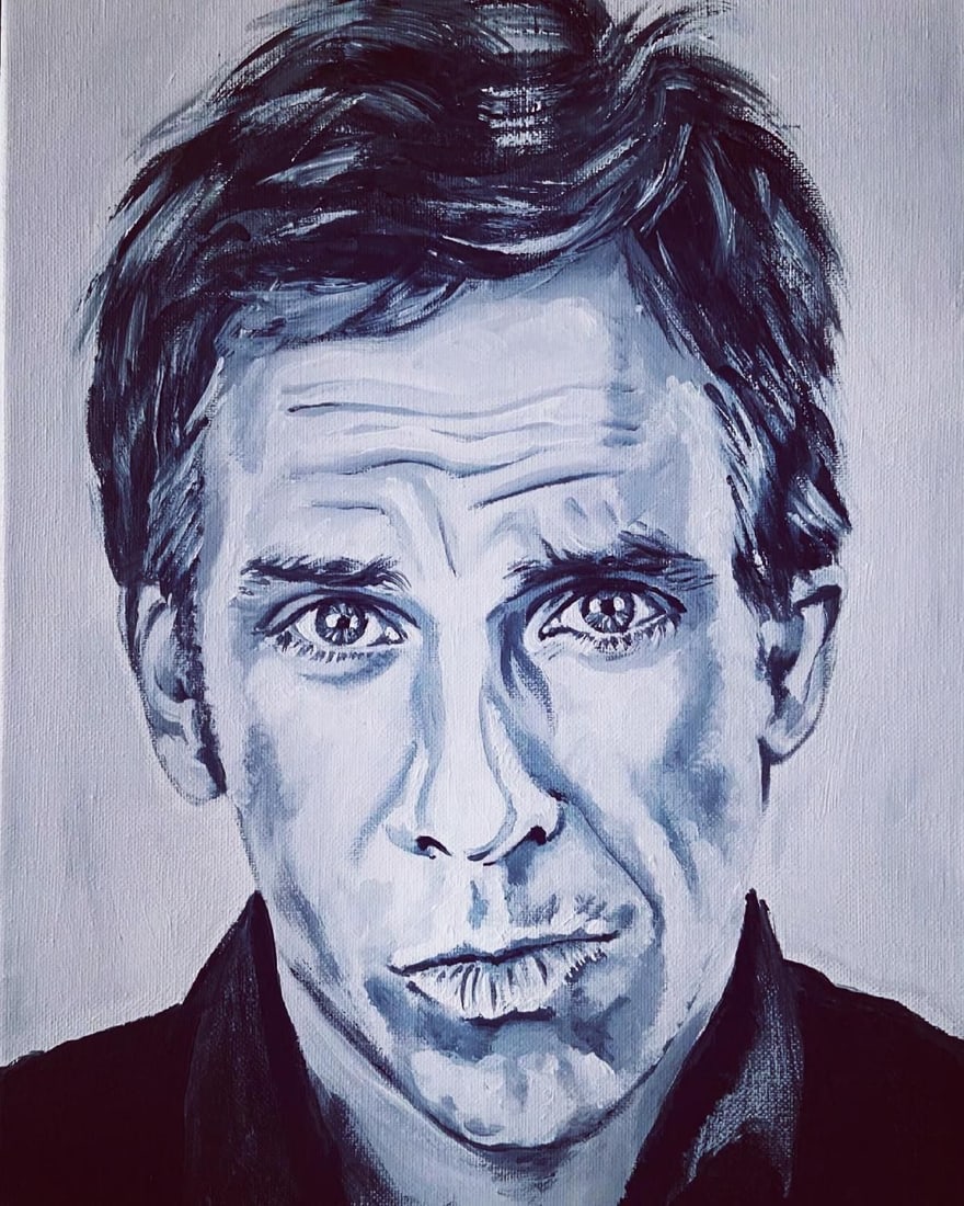 Sylvia Cohen- Original painting on canvas "Ben": Artist: Sylvia Cohen. Medium: Original painting on canvas. Title: Ben. Size: 11" x 14". Signature: Signed. Reference#: 42437.