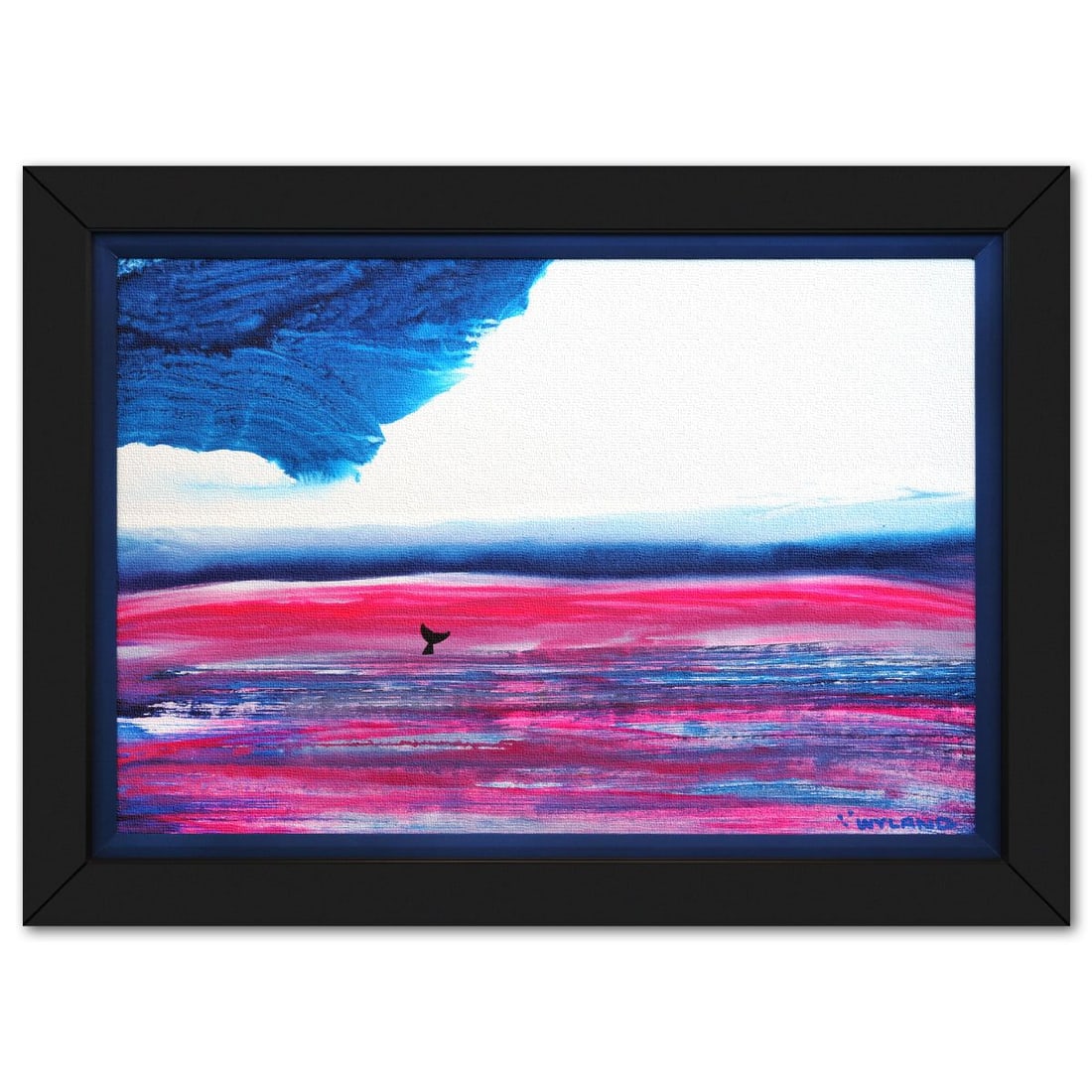 Wyland- Original Painting on Canvas "Untitled": Artist: Wyland. Medium: Original Painting on Canvas. Title: Untitled. Size: 24" x 36". Measures approx. 32" x 44" (framed). Signature: Hand signed by the artist. Certificate of Authenticity: Is includ