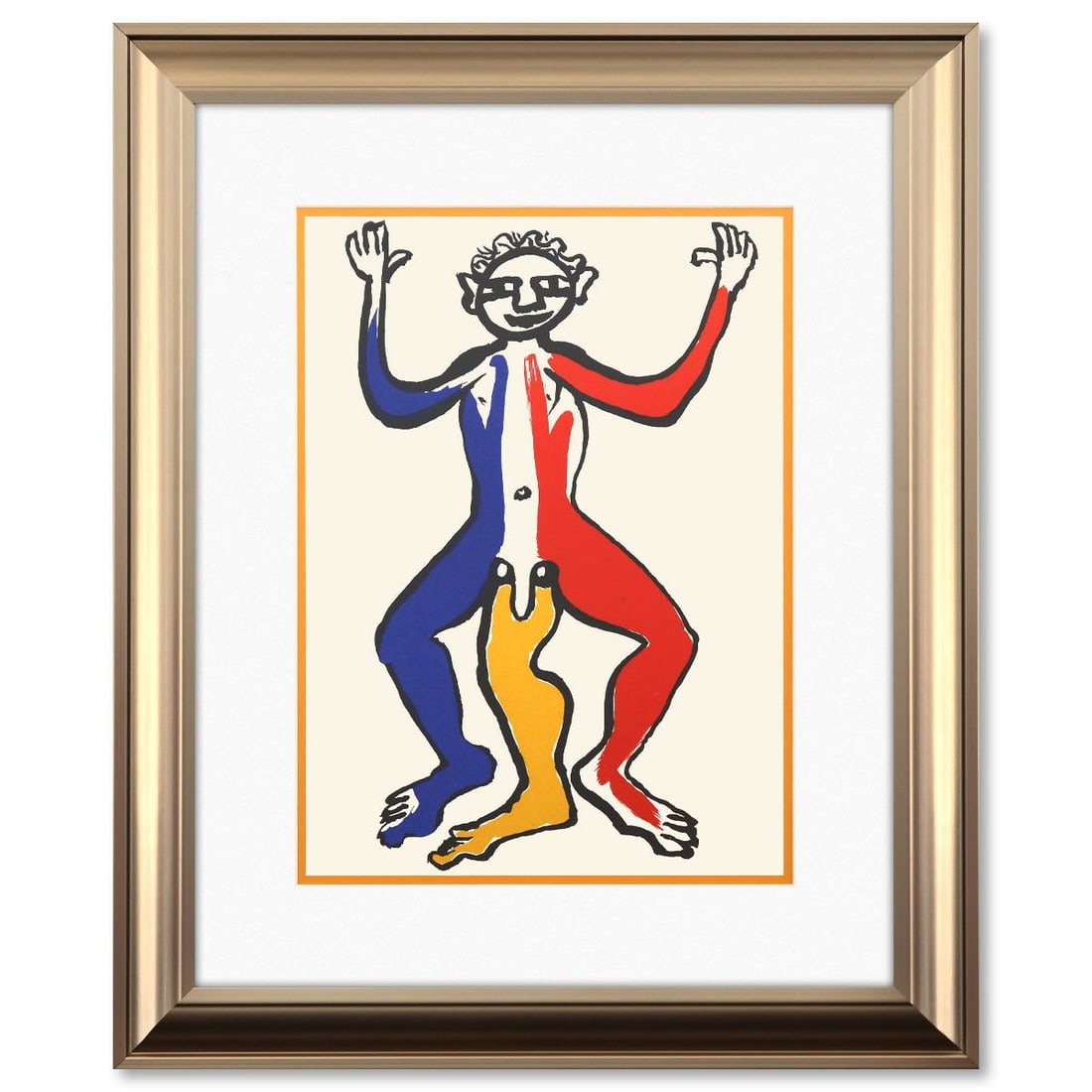 Alexander Calder- Lithograph "DLM212 - UN PATRIOTE": Artist: Alexander Calder. Medium: Lithograph. Title: DLM212 - UN PATRIOTE. Size: 15" x 11". Measures approx. 23" x 19" (framed). Certificate of Authenticity: Is included. Reference#: 45375.