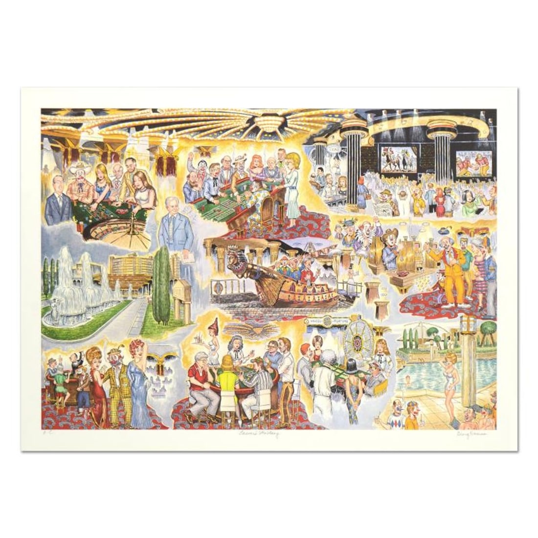 George Crionas (1925-2004), "Caesar's Fantasy" Limited Edition Lithograph, Numbered and Hand Hand (1 of 2)