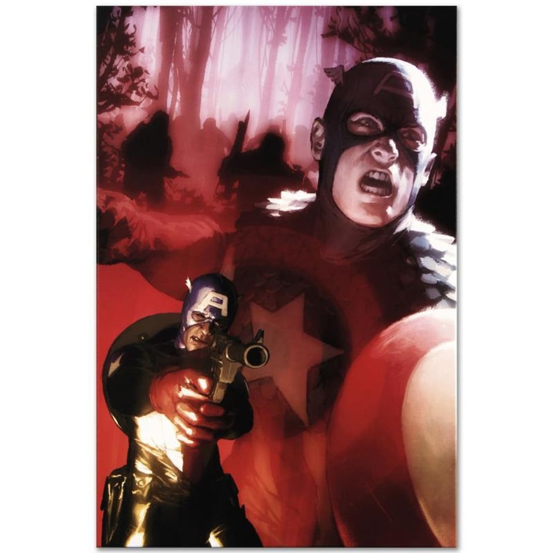 Marvel Comics "Captain America #603" Numbered Limited Edition Giclee on Canvas by Gerald Parel with: A piece of comic book history, this limited edition, from original art by Gerald Parel, depicts the heroic Captain America. Gerald Parel has done many covers for Marvel Comics, including "Iron Man", "