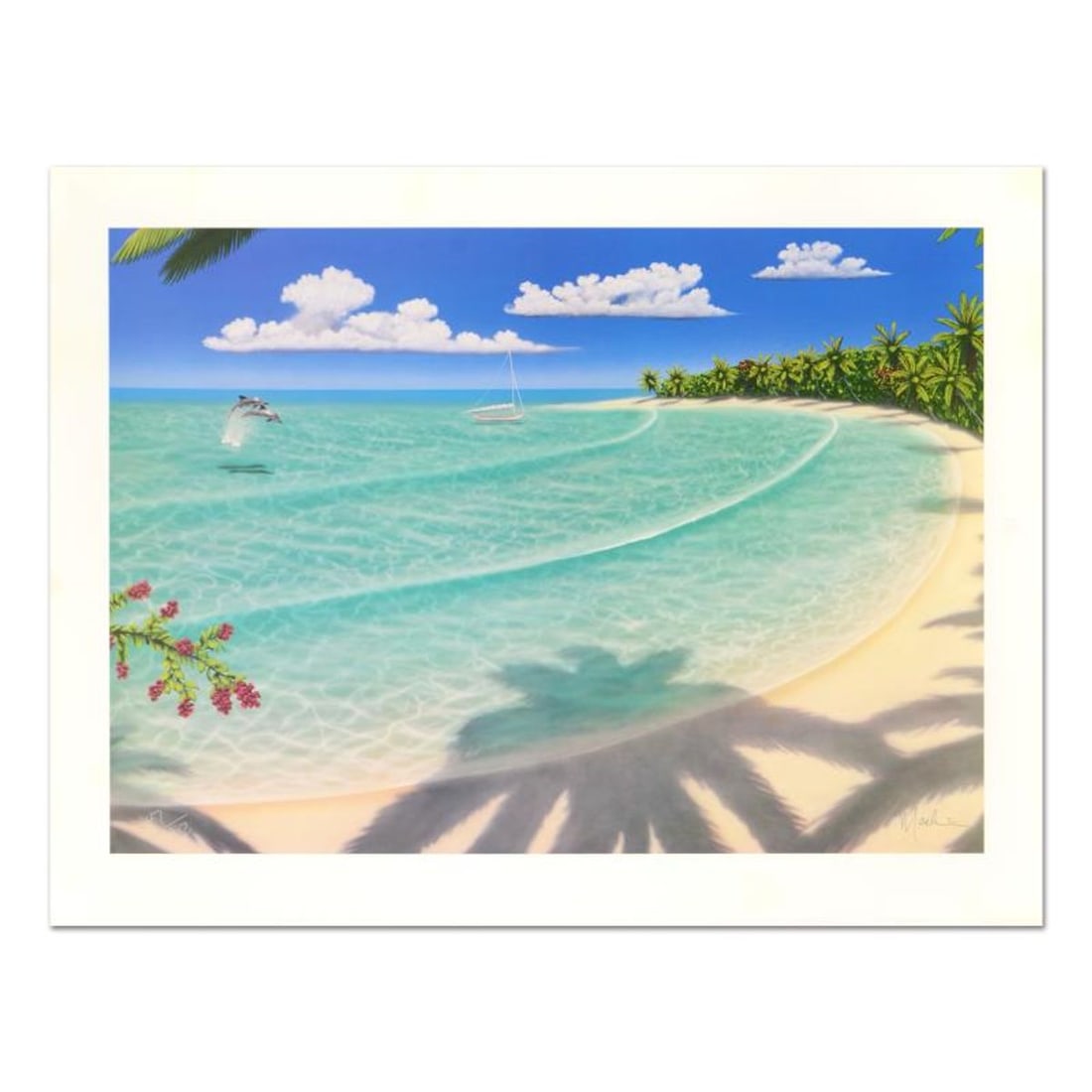 Dan Mackin, "On Holiday" Limited Edition Lithograph, Numbered and Hand Signed with Letter of: On Holiday is a limited edition lithograph on paper by Dan Mackin, numbered and hand signed by the artist. Includes Letter of Authenticity. Measures approx. 32" x 24" (border), 28" x 20" (image). Refe