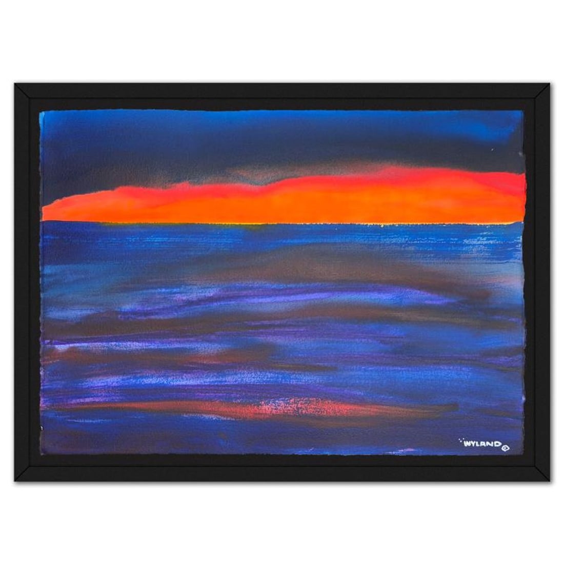 Wyland, Framed Original Watercolor Painting, Hand Signed with Letter of Authenticity.: This is an original watercolor painting on paper by Wyland, hand signed by the artist. This piece comes custom framed. Includes Letter of Authenticity. Measures approx. 34" x 48" (frame), 26" x 40" (i