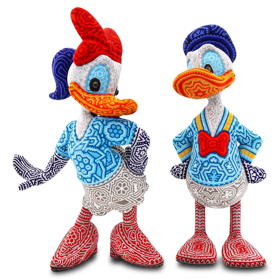CHROMA aka Rick Wolfryd- Original Mixed Media Sculpture "Donald &Daisy" (1 of 4)
