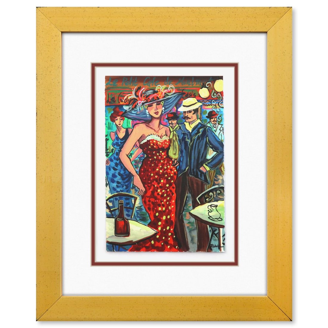 Patricia Govezensky- Original Watercolor "Maribel": Artist: Patricia Govezensky. Medium: Original Watercolor. Title: Maribel. Size: 11" x 7.5". Measures approx. 19" x 16" (framed). Signature: Hand signed by the artist. Certificate of Authenticity: Is i