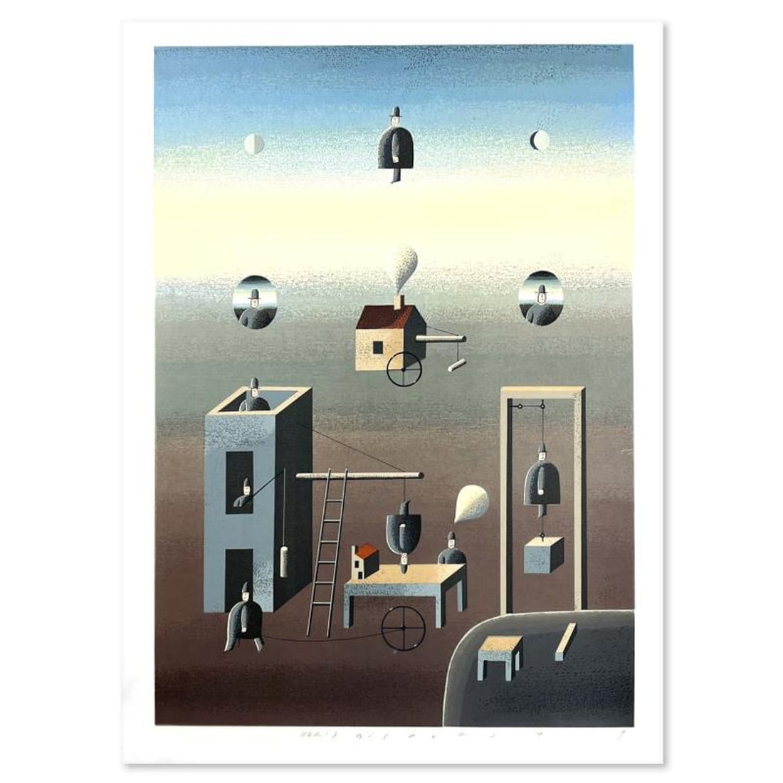Maris Bishofs, Hand Signed Limited Edition Serigraph with Letter of Authenticity.: This is a limited edition serigraph on paper by Maris Bishofs. The piece comes hand signed by the artist, numbered, and with a letter of authenticity. Measures approximately 19.5" x 14". Reference#: 8