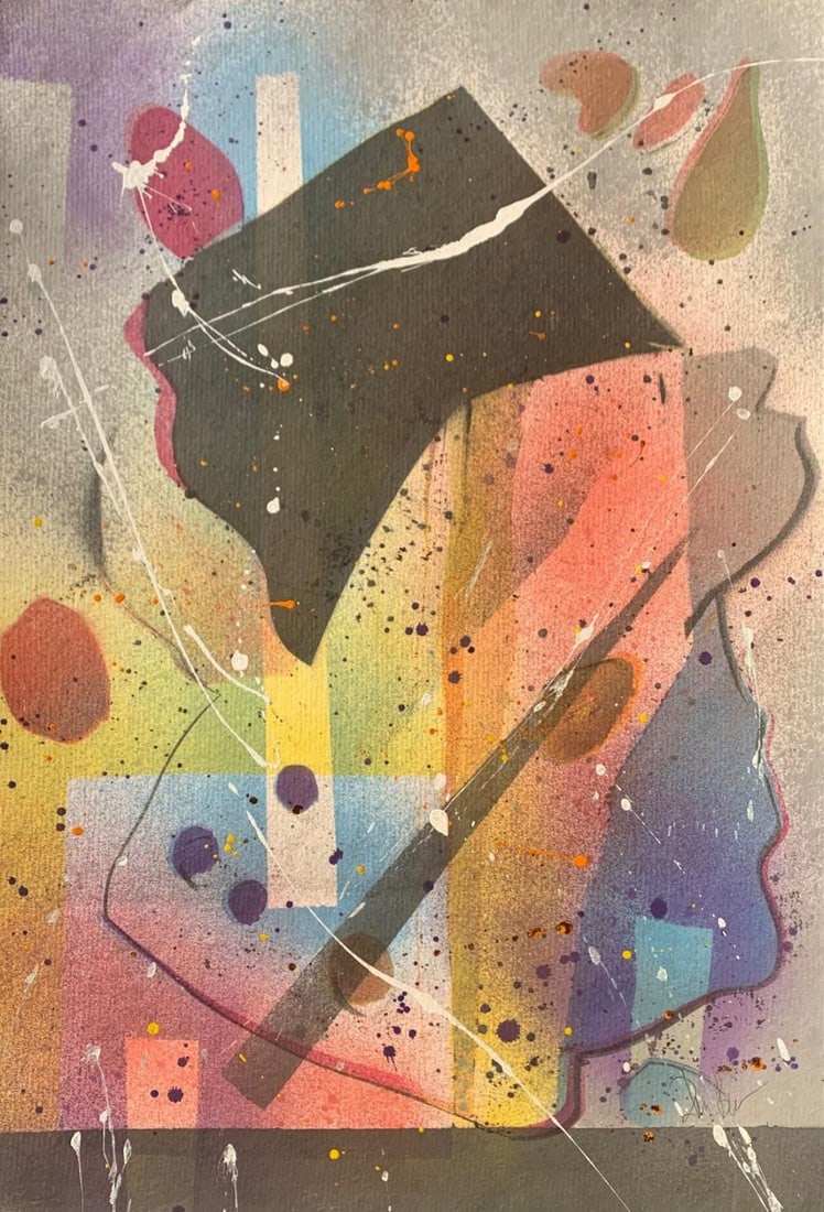D. B.- Original one of a kind on paper: Artist: D. B.. Medium: Original one of a kind on paper. Size: 30" x 40". Signature: Signed. Reference#: 55200.
