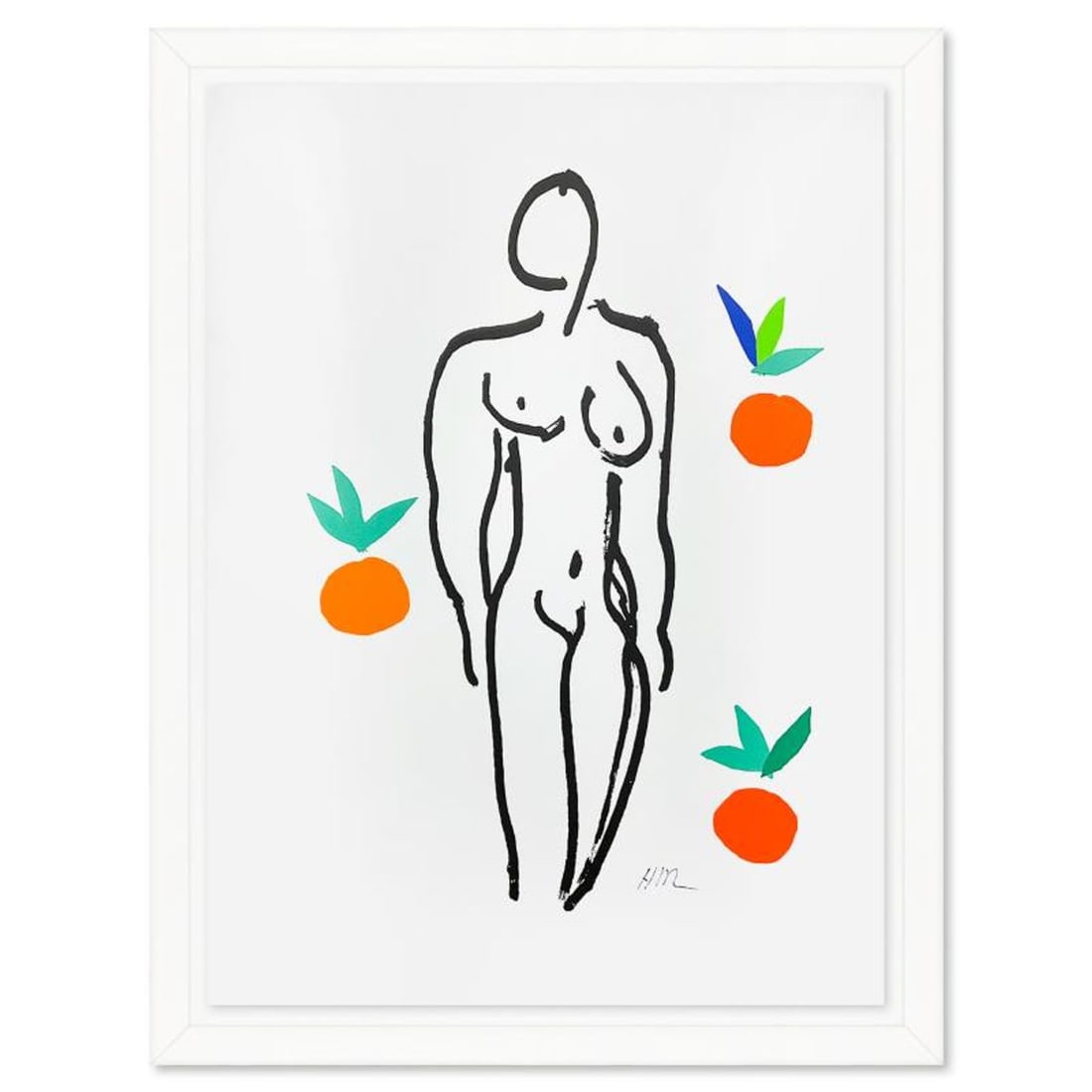 Henri Matisse 1869-1954 (After), "Le Nu aux oranges" Framed Limited Edition Lithograph with: Le Nu aux oranges is a limited edition lithograph by Henri Matisse (1869-1954) bearing the plate signature of the artist. This piece comes from an edition of 200 authorized by the Matisse Estate; the 