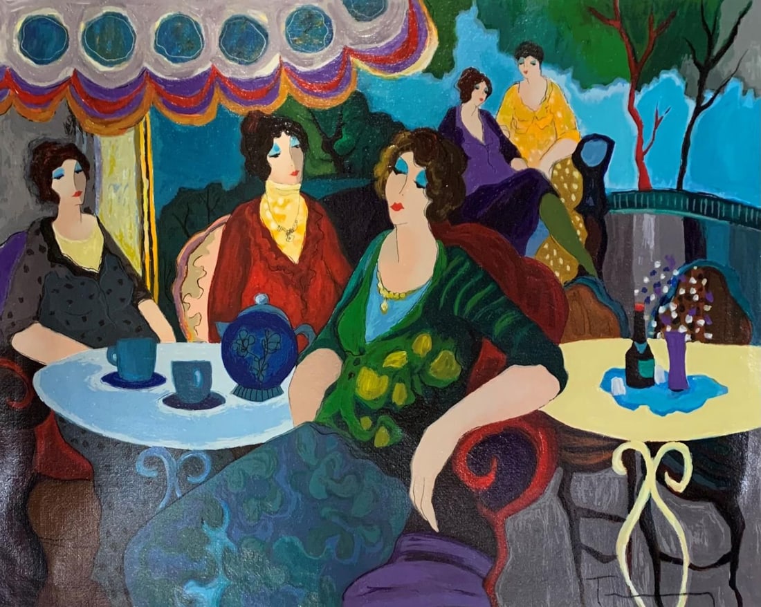 Itzhak Tarkay- Serigraph on canvas: Artist: Itzhak Tarkay. Medium: Serigraph on canvas. Size: 24" x 30". Signature: Signed and Numbered. Reference#: 54226.