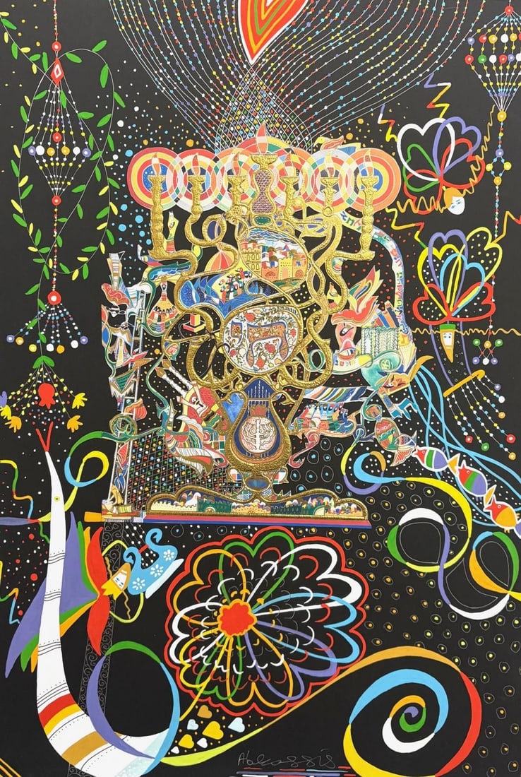 Raphael Abecassis- Original painting mixed media on panel (1 of 1)