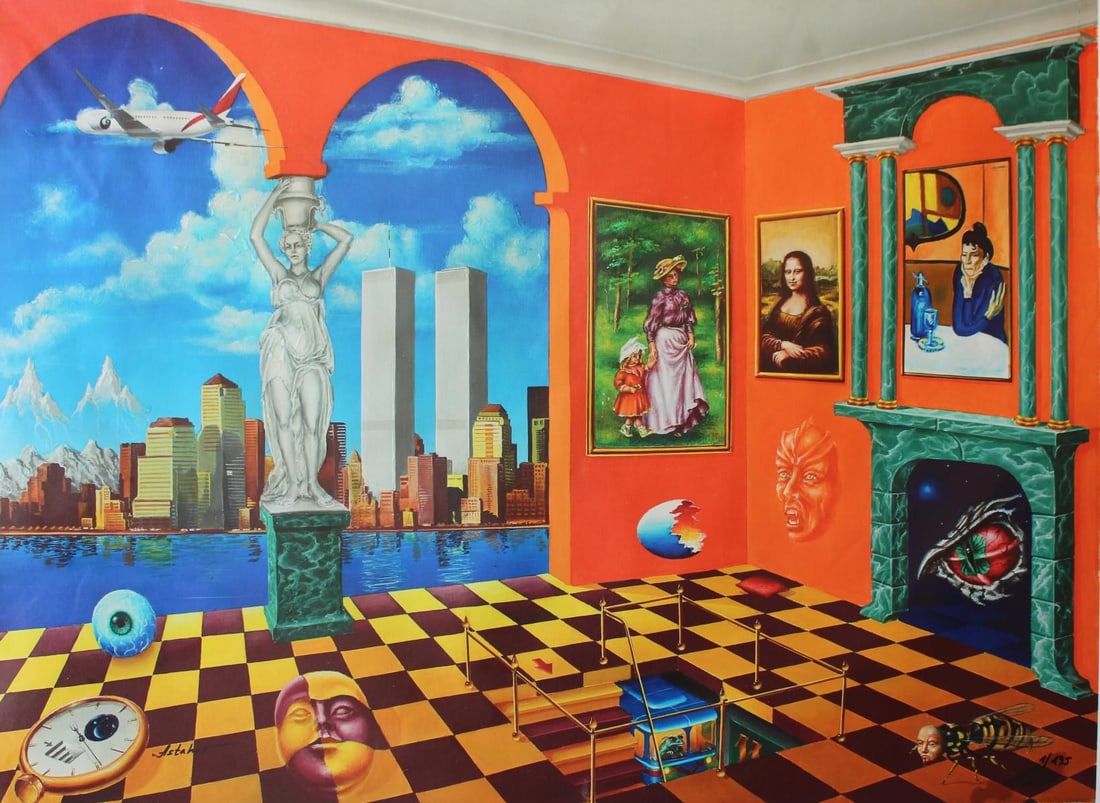 Alexander Astahov- Original Giclee on Canvas "New York View": Artist: Alexander Astahov. Medium: Original Giclee on Canvas. Title: New York View. Size: 30" x 40". Signature: Hand Signed by the Artist. Certificate of Authenticity: From the publisher. Reference#: 