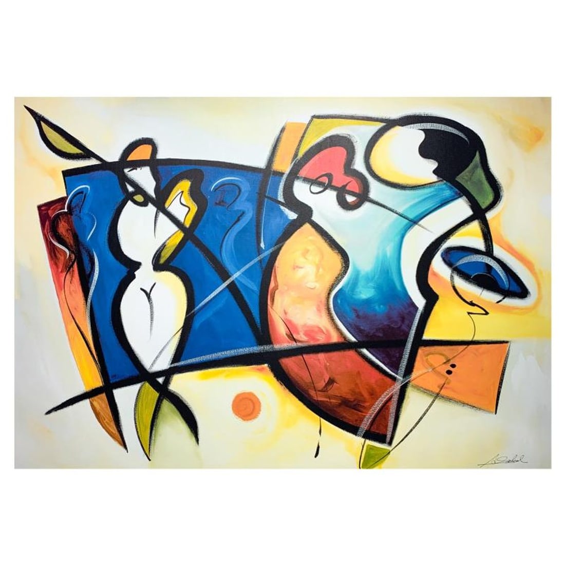 Alfred Gockel, "Beauty in the mirror" Hand Signed Limited Edition on Canvas with Letter of (1 of 10)