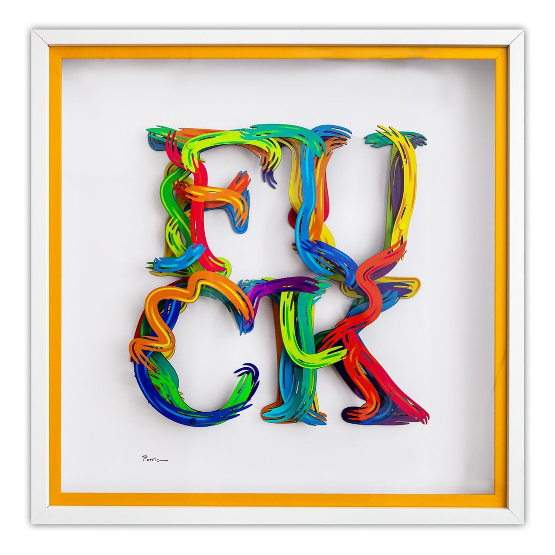 Patricia Govezensky- 3D Multilayered Woodcut "Freedom of Expression": Artist: Patricia Govezensky. Medium: 3D Multilayered Woodcut. Title: Freedom of Expression. Size: 17" x 17". Measures approx. 22" x 22" (framed). Signature: Hand Signed by the artist. Certificate of A