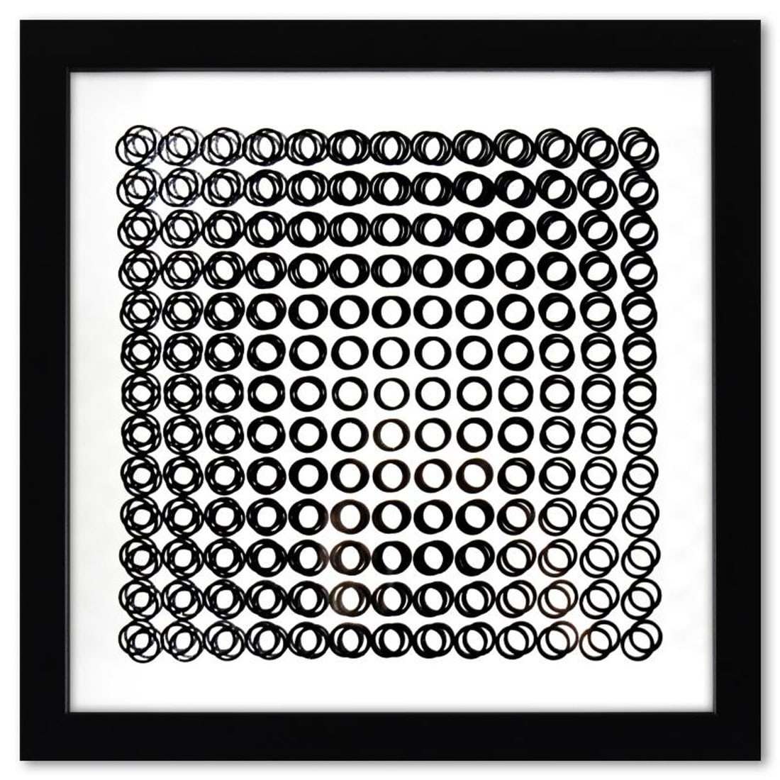 Victor Vasarely (1908-1997), "Trois Dimensions Optique de la serie Cinetiques" Framed 1973: Trois Dimensions Optique de la serie Cinetiques is a dimensional artwork, published in 1973, by Victor Vasarely (1908-1997). This piece comes custom framed. This piece comes with a catalogue raisonne 