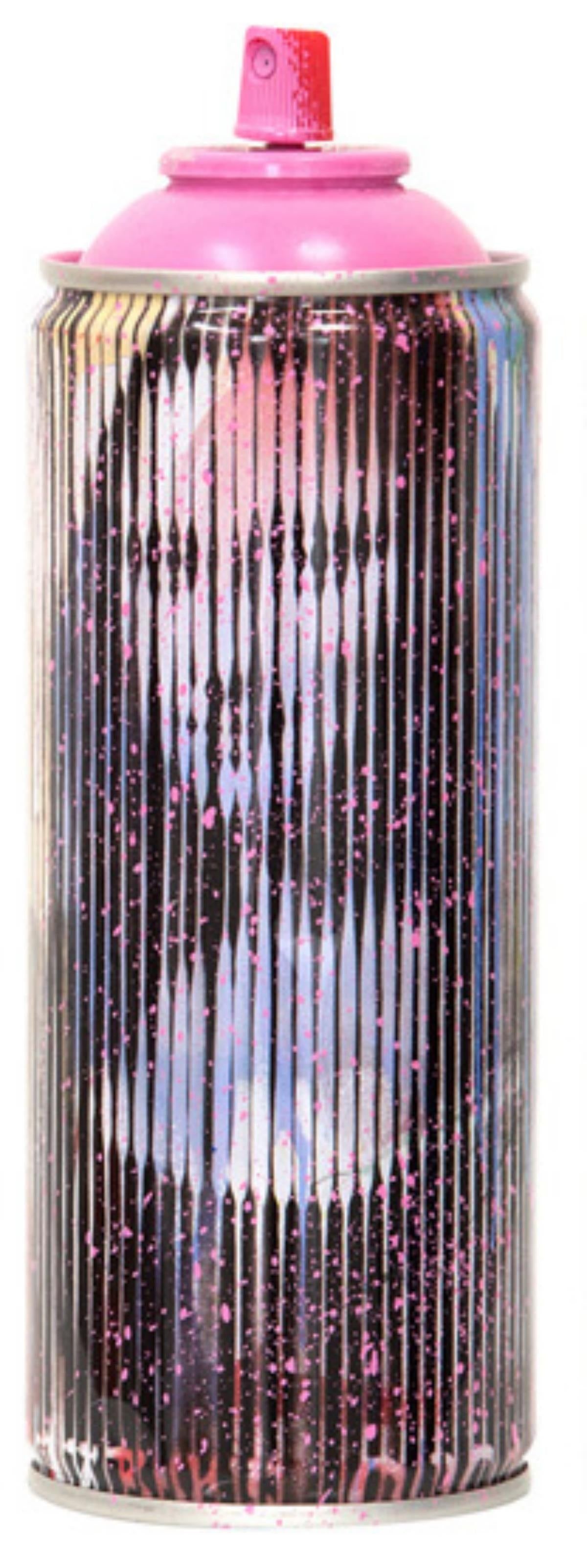 Mr. Brainwash- SPRAY CAN "MONA LINESA, 2020": Artist: Mr. Brainwash. Medium: SPRAY CAN. Title: MONA LINESA, 2020. Size: 7.5" x 2.5". Signature: Numbered and dated. Additional: Cans Include Case. Reference#: 14408.
