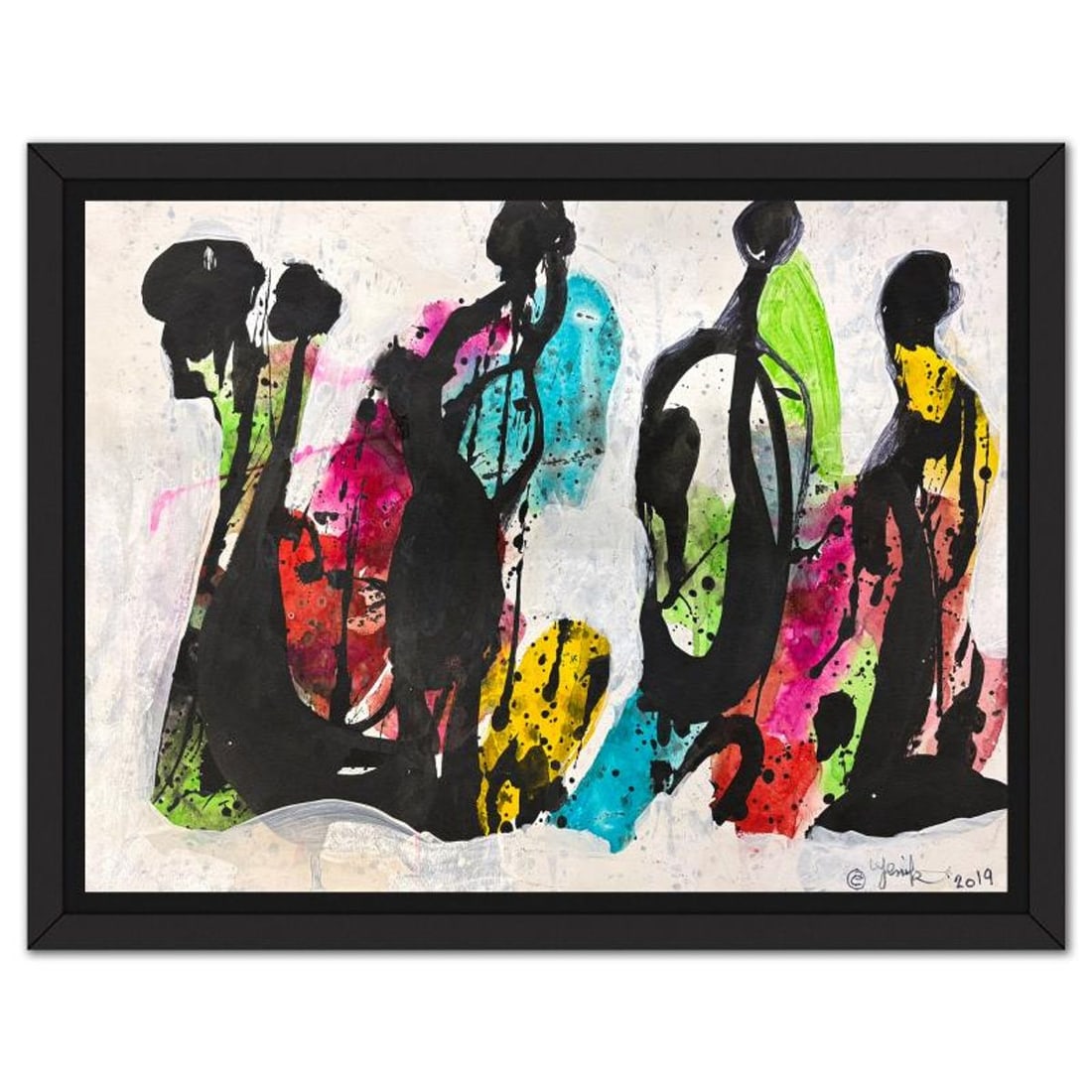 Jenik Cook, Framed Hand Signed Original Painting with Letter of Authenticity.: This is an original acrylic painting on paper by Jenik Cook. Hand signed by the artist, it includes Letter of Authenticity. This piece comes from the artist's personal collection. Measures