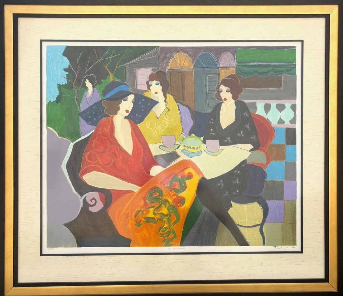 Itzhak Tarkay- Serigraph on paper: Artist: Itzhak Tarkay. Medium: Serigraph on paper. Measures approx. 39" x 45" (framed). Signature: Signed and numbered. Reference#: 33378.